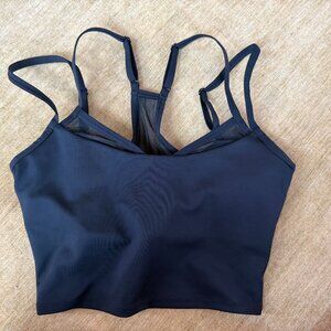 Alo Yoga Black Airlift Tank Top Double Check Sports Bra Size Small S